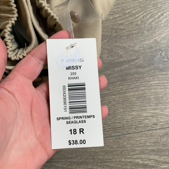 Tanjay Womens Pants Trousers Pleated Straight leg Khaki Brown Size 18 - Picture 5 of 11